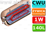 ERMET 140l poziomy z podwójną wężownicą bojler do CWU - podgrzewacz wymiennik bezobsługowy - WYSYŁKA GRATIS