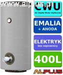 Elektryczny bojler 400L Lemet z 1 grzałką 3kW lub inną do wyboru,   EMALIOWANY, Ogrzewacz wody elektryczny pionowy stojący, 400 litrów, 182cm x 65cm, Wysyłka gratis