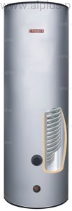 Bojler nierdzewny Termica 400L z 1 wężownicą 3,3m2 do pompy ciepła lub innych, 400 litrów, WW400PCE, wymiary 75x156cm Wysyłka gratis