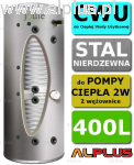 JOULE CYCLONE do pompy ciepła 400L 2W 2-wężownice 3,2m2 + 1,1m2,  nierdzewny wymiennik bojler podgrzewacz CWU 400 litrów, 157cm x 71cm, Wysyłka GRATIS!