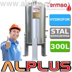 TERMSO hydrofor nierdzewny 300L, wymiary 171cm x 52cm,, zbiornik hydroforowy ze stali nierdzewnej kwasoodpornej 316L, 300 litrów, dawniej Chełchowski, wysyłka gratis