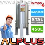 TERMSO hydrofor nierdzewny 450L, wymiary 178cm x 62cm, zbiornik hydroforowy ze stali nierdzewnej kwasoodpornej 316L, 450 litrów, dawniej Chełchowski, wysyłka gratis