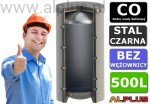 Bufor 500 litrów NISKI bez wężownicy KHT PS C 00 500, zbiornik akumulacyjny, klasa energetyczna C , 500L (473L), wymiary z ociepleniem 165cm x 81cm /65cm, wysyłka gratis