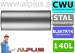 Poziomy bojler elektryczny TERMICA 140L nierdzewny bez wężownicy, podgrzewacz CWU pojemnościowy, wymiary 130x54cm, klasa C, wysyłka gratis