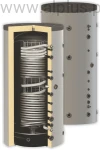 Bufor higieniczny 500L z wężownicą nierdzewną 5,5m2 i 2 wężownicami czarnymi 1,7+1,0, OEM HYGIENIC V4 503, 2w1 - do magazynowania wody kotłowej i ogrzewania przepływowo wody użytkowej, 500 litrów (465L) , wymiary 85/65cm x175cm, klasa C, wysyłka gratis