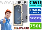 Bojler elektryczny 750L emaliowany, bez wężownicy, 2 przyłącza na GRZAŁKI 230V lub 400V,  wymiary 200cm x 95cm/75cm,  OEM CERAMIC V2 750 litrów (727L), wysyłka gratis