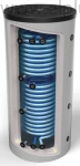 Bufor higieniczny 300L z 2 WĘŻOWNICAMI NIERDZEWNYMI 2x 4,5m2, OEM HYGIENIC HP V2 302, 2w1 - do magazynowania wody kotłowej i ogrzewania przepływowo wody użytkowej, 300 (264) litrów, wymiary 123cm x 76/60cm, wysyłka gratis