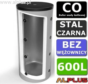 Bufor 600 litrów (605L) bez wężownicy OEM BLACK V5 600, klasa C, 600L, wymiary 184cm x 90cm /70cm, wysyłka gratis