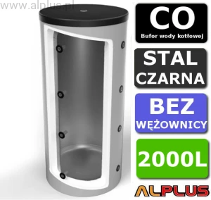 Bufor 2000 litrów (1870L) bez wężownicy OEM BLACK V5 2000, klasa C, 2000L, wymiary 207cm x 135cm/115cm, wysyłka gratis