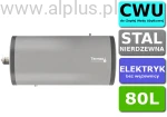 Bojler elektryczny POZIOMY nierdzewny Termso 80L, z grzałką 2kW lub inną do wyboru, 92cm x 42cm, 80 litrów, bez wężownicy, Wysyłka gratis