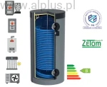Zbiornik emaliowany 1000L PC z 1 wężownicą 7,92m2 do pompy ciepła HP, wymiary 204cmx102cm/85cm, rzeczywista poj. 860L, możliwe 2 GRZAŁKI, KHT ВТM-1000-GPPS, klasa B,  wysyłka gratis