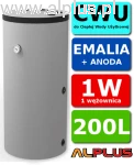 Podgrzewacz OEM CERAMIC V1 GAS 200 G z 1 wężownicą 1W 1,68m2, 200L emaliowany do podgrzewania CWU, przyłącza od góry, bojler 200 (182L) litrów, klasa C, możliwość grzałki pod wężownicą, wymiary 125x60cm, wysyłka gratis