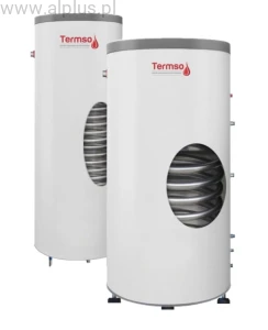 TERMSO 130L 1 wężownica nierdzewny zasobnik stojący, 1W wężownica 0,8m2  bojler 130 litrów , wymiary 125cm x 46cm, kolory, możliwość 2 grzałek, dawniej Chełchowski, Wysyłka gratis