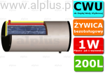 ERMET 200l skay dwupłaszczowy poziomy bojler do CWU - podgrzewacz wymiennik  bezobsługowy 120cm x 61cm - WYSYŁKA GRATIS