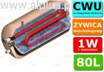 ERMET 80l poziomy z podwójną wężownicą bojler do CWU - podgrzewacz wymiennik bezobsługowy - WYSYŁKA GRATIS
