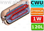 ERMET 120l poziomy z podwójną wężownicą bojler do CWU - podgrzewacz wymiennik bezobsługowy - WYSYŁKA GRATIS